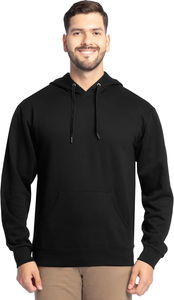 Sudadera con capucha de forro polar grueso, extragrande, con cremallera, bordada, de alta calidad, color negro, para hombre, estilo urbano, venta al por mayor - Product Image 3