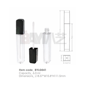 Conteneur transparent en plastique pour gloss à lèvres, tube vide transparent pour gloss à lèvres, pour emballage cosmétique et flacons d'emballage - Product Image 1