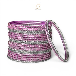 Juego de Brazaletes de Acero Inoxidable Rosa para Niñas, Bonitos y de Primera Calidad, para Fiestas, Joyería de Moda India, Fabricante - Product Image 4