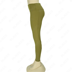 Mallas de yoga con estampado liso personalizado, pantalones transpirables sin costuras con cintura elástica, diseño de cintura cruzada de talla grande XL - Product Image 5