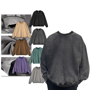 Sweat-shirts basiques pour hommes, 100% coton, 380 GSM, délavés à l'acide, style vintage, col rond, personnalisables, tendance, vente en gros, fabricant 2026 - Product Image 3