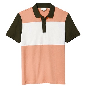 Camiseta casual personalizada para hombre, camiseta elástica transpirable, de secado rápido, ajustada, lisa, a rayas - Product Image 1