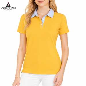 Polo pour femme en coton 100% de qualité supérieure, vente en gros de luxe, personnalisation de votre logo de marque, t-shirt pour femme, polo oversize pour femme - Product Image 1