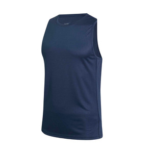 Camiseta sin mangas de algodón para hombre, personalizada, al por mayor, de alta calidad, OEM, básica, para gimnasio, entrenamiento y culturismo. - Product Image 1