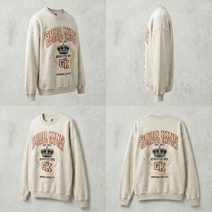 เสื้อสเวตเชิ้ตคอกลมวินเทจสำหรับผู้ชาย ผ้าคอตตอนหนานุ่ม พิมพ์ลายกราฟิก สไตล์วาร์ซิตี้ สตรีทแวร์ แบบสวมหัว รับผลิตตามแบบ OEM ODM พร้อมสกรีนโลโก้ - Product Image 5