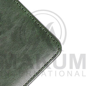 MAKUM INTERNATIONAL - Porta Pasaportes Unisex Plegable, Ecológico, Resistente al Agua, de Cuero Genuino y Ligero, Personalizable para Viajes - Product Image 4