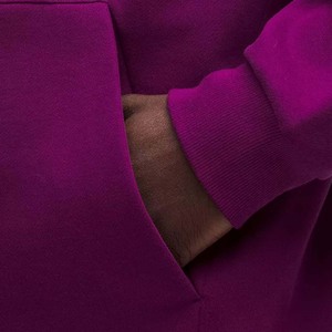 Sudadera con Capucha Ligera de Tres Mezclas al por Mayor, Manga Larga, Cuello con Capucha, Estampado Color Granate, Sudadera Casual de Invierno - Product Image 2