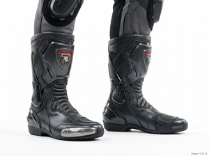 DUMELA DL-MB-11 Zapatillas Deportivas de Piel Negra para Ciclismo, Impermeables, Transpirables, para Todas las Estaciones, con Cordones y Caña Alta - Product Image 3