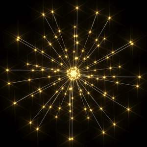 Juego de 2 luces de fuegos artificiales de cobre blanco cálido, medianas, para decoración navideña - Product Image 6