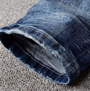 Jean droit déchiré pour homme, couleur personnalisée, haute qualité, 100% coton, velours côtelé, respirant, écologique, décontracté, pour l'hiver, couleur unie - Product Image 4