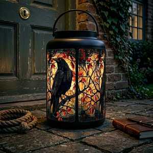 Outdoor Hanging <b>Lights</b> <b>Solar</b> Powered LED Garden Decorative LED Lamp Waterproof Metal <b>Tree</b> Track Leaf Lantern for Garden - Product Image 4