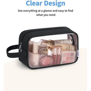 Borse da Viaggio Trasparenti con Cerniera per Articoli da Toeletta, Organizer per Cosmetici e Trucchi per Uomini e Donne - Product Image 3