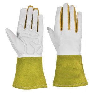 Gants de soudage TIG robustes, protection industrielle ignifuge en cuir de vachette pleine fleur et cuir de chèvre pleine fleur, protection des mains et des bras - Product Image 3