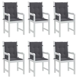 Juego de 6 Cojines para Sillas de Exterior de Respaldo Bajo en Color Antracita - Product Image 4