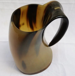 Moderna Taza Americana Religiosa de Cuerno de Búfalo para Beber, Excelente Calidad, Artesanía Ecológica Hecha a Mano, Pulida y Natural - Product Image 3