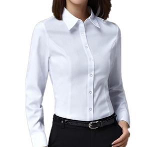 Camisa Formal Profesional de Corte Entallado para Mujer 2026, Color Azul Cielo Claro, con Botones, para Oficina, Negocios, Trabajo, Manga Larga - Product Image 4