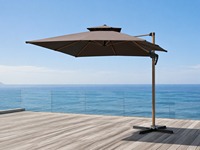 Parapluie romain entièrement en fer, double toit 360 °   Rotation pour piscine de complexe hôtelier, café et villa
