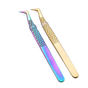 Pinzas Profesionales para Pestañas de Acero Inoxidable con Agarre de Diamante, Pinzas para Extensión de Pestañas, Venta al por Mayor, Marca Privada Personalizada - Product Image 3
