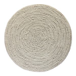 Handmade Modern White Plastic Round <b>Beaded</b> <b>Placemat</b> - Product Image 1