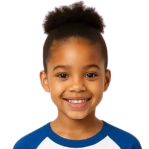 Girl's White and Royal Blue Baseball Shirt Casual Three Quarter Sleeve <b>Raglan</b> Tee Everyday Comfortable Lifestyle Clothing <b>Top</b> - Product Image 5