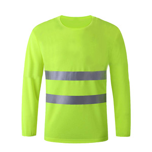 Wholesale Unisex Long Sleeve <b>Flame</b> Resistant Breathable Reflective Hi Visibility Workwear Cycling Green Safety <b>Shirts</b> Logo - Product Image 6