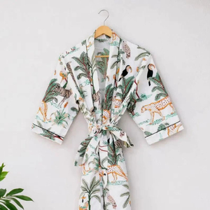 Cotton Kimono Long Printed <b>Robe</b> Unisex Clothing Gift for Him Bridesmaid For Gift Gown <b>Women</b> Boho Kimono <b>Robe</b> Pure Cotton Kimono - Product Image 1
