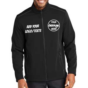 J921 Vestes softshell à broderie personnalisée pour hommes 2025 individualisées avec logo en cuir véritable Taille XS - Product Image 2