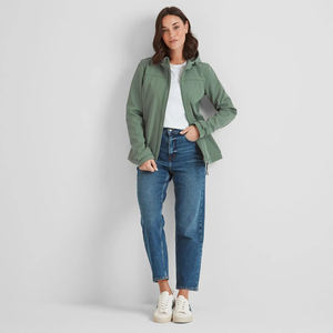 Veste coupe-vent pour femme en softshell 100 % polyester, légère, respirante, doublée polaire, imperméable, pour l'hiver/le printemps, vente en gros - Product Image 3