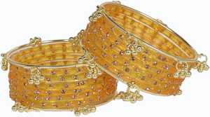 กำไลข้อมือแก้วและมุกสไตล์แคชเมียร์ชุบทองพรีเมียมสุดหรู - Product Image 4