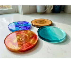 Customized Resin <b>Coaster</b> Eco-Friendly Reusable Luxury Design Style Round Pattern <b>Coasters</b> <b>Drink</b> Use Home Wedding Table - Product Image 6