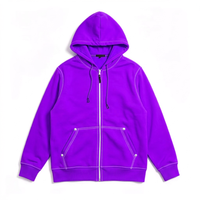 Vente en gros de sweats à capuche personnalisés, unis, oversize, en polaire et en coton épais, avec fermeture éclair intégrale, style streetwear, vierges
