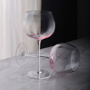 Verre à Gobelet en Cristal Soufflé à la Main Côtelé Coloré et Réutilisable pour Mariage, Verre à Vin avec Ballon à <span class=keywords><strong>Gin</strong></span> - Product Image 2