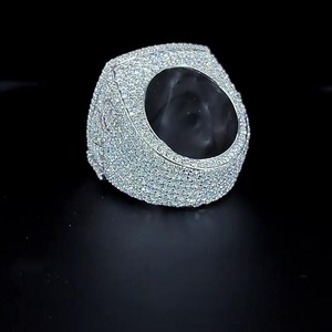 Fully Iced Out VVS Moissanite <b>Ring</b> IGI Certified 925 <b>Silver</b> Hip hop Jewelry <b>Men</b> <b>Ring</b> Custom Star Championship Moissanite <b>Rings</b> - Product Image 3