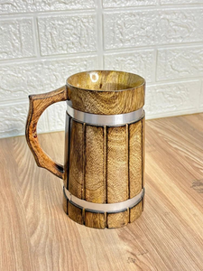 FAIZA CRAFT Poignée de tasse en bois faite à la main, écologique, en bois massif, compatible micro-ondes, certifiée CE, pour café, thé, camping, maison, fêtes - Product Image 2