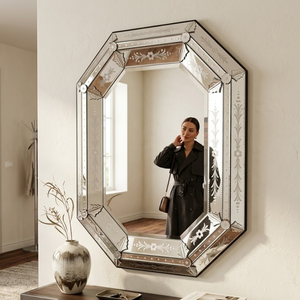 Vintage Venetian Baroque Wall <b>Mirror</b> | Classic Ornate Carved Frame Decorative Accent <b>Mirror</b> for Luxury Home & Hallway Interior - Product Image 2