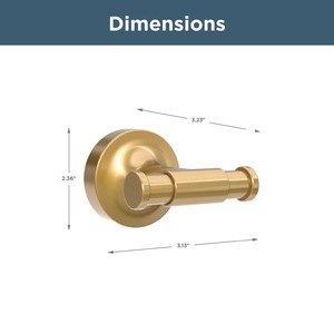 Porte-objets mural robuste à double crochet en métal finition antique décorative - Product Image 4