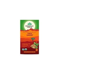 Organic India Tulsi Gingembre 25 sachets (1 sachet x 1,74 g chacun) Organic India Tulsi Rose Douce 18 sachets de thé - Product Image 1