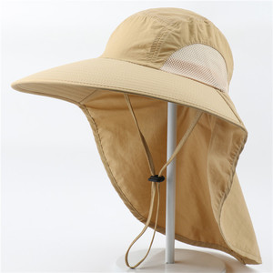 Chapeau de soleil unisexe à large bord, chapeau de pêcheur avec rabat pour le cou, protection UV respirante pour la randonnée et la pêche en extérieur - Product Image 2