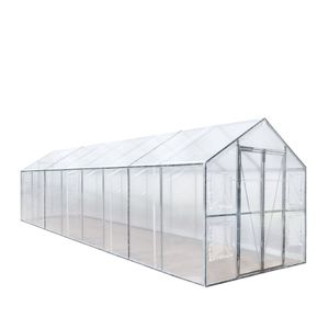 Copertura in PVC a rete Leno Ripstop da 20 mil per serra/tenda da coltivazione con telaio in acciaio zincato e finestre a rotelle (8FT X 26FT) - TMG GH826 - Product Image 4