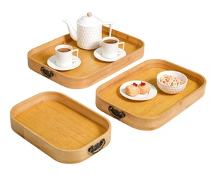Producto estándar superior Bandeja DE SERVICIO DE MADERA Artesanía India Artículo al por mayor Acacia natural Mango Shisham Madera de pino de alta calidad - Product Image 1