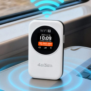 Routeur 4G DNXT avec <span class=keywords><strong>carte</strong></span> SIM, routeur Wi-Fi pour voiture, routeur mobile, routeur Wi-Fi de poche pour tous les réseaux, MTN 3000mAh, type-C, écran LCD pour utilisation en extérieur - Product Image 1