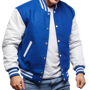 Men's College Wool Varsity Jacket with Winter Single Button Stand Collar Front Custom Design High Quality Top Selling - Product Image 1