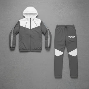 Customized Hooded Windbreaker Shorts Reflective Lining Different Colors Panels Trouser <b>Jacket</b> 100% Cotton Lightweight Windproof - Product Image 6