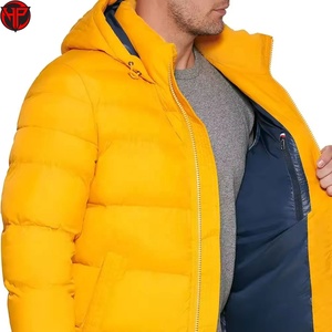 เสื้อแจ็คเก็ตพัฟเฟอร์แบบมีโลโก้ OEM คุณภาพสูง ให้ความอบอุ่นสำหรับผู้ชาย เสื้อแจ็คเก็ตพัฟเฟอร์ฤดูหนาวสำหรับผู้ชาย - Product Image 3