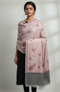 <b>Pink</b> Lightweight Reversible Winter Breathable Floral Pattern Shawl <b>Wrap</b> Women's Islamic Scarf Modest Cover up Eid Prayer Wedding - Product Image 6