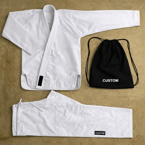 Kimono de jiu-jitsu brésilien léger, tissage perlé, logo personnalisé, coton doux et résistant, pour entraînement et compétition. - Product Image 5