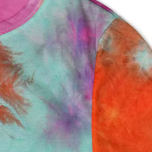 Camiseta Oversize de Algodón 100% con Tie-Dye para Mujer, Colores Personalizados, Logo, Cuello Redondo, Manga Corta, Ecológica, para Ropa Urbana de Verano - Product Image 4