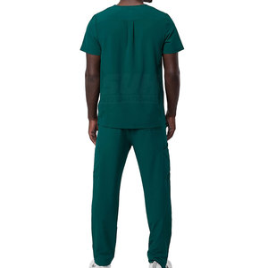 Ventes en gros d'ensembles d'uniformes médicaux pour hommes en coton extensible à 100 %, pour le personnel des hôpitaux et des pharmacies, avec options personnalisables et service OEM - Product Image 2