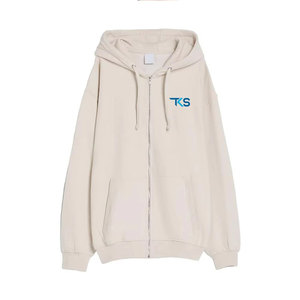 Comfortable Modern <b>Zip</b> Hooded Layer With Wide Fit Fleece Interior Large <b>Pockets</b> And Rib Finish Oversized Zipper <b>Hoodies</b> - Product Image 6