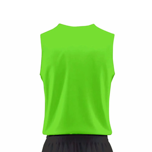Customizable Green <b>Volleyball</b> Uniform <b>Set</b> With Black Shorts V-Neck Sleeveless Moisture Wicking Polyester Adult Unisex - Product Image 5